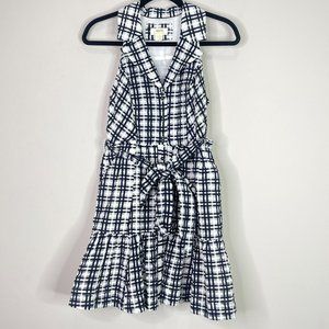 Anthropologie Black and White Plaid Mini Dress